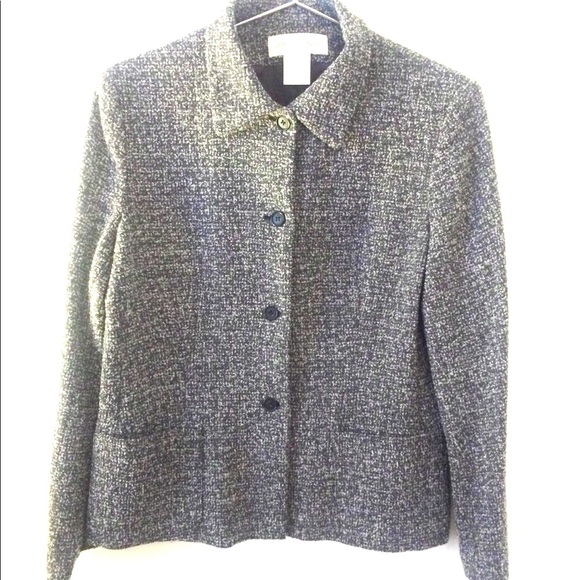 JONES NEW YORK Vintage Oversized Wool Tweed Blazer - Picture 6 of 6
